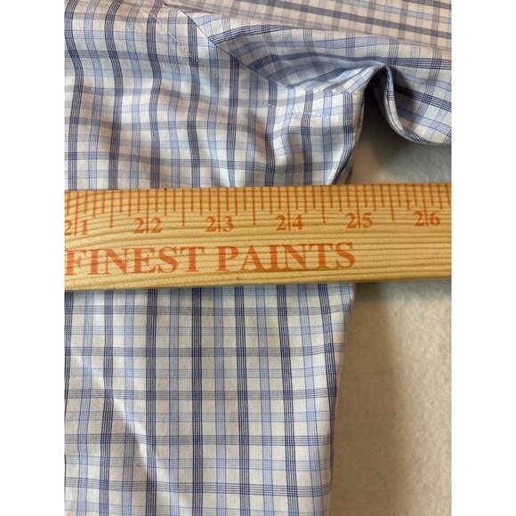 Brooks Brothers Regent Mens Dress Shirt 17.5-36 Non-Iron Supima Cotton Blue/Whit - Picture 6 of 11